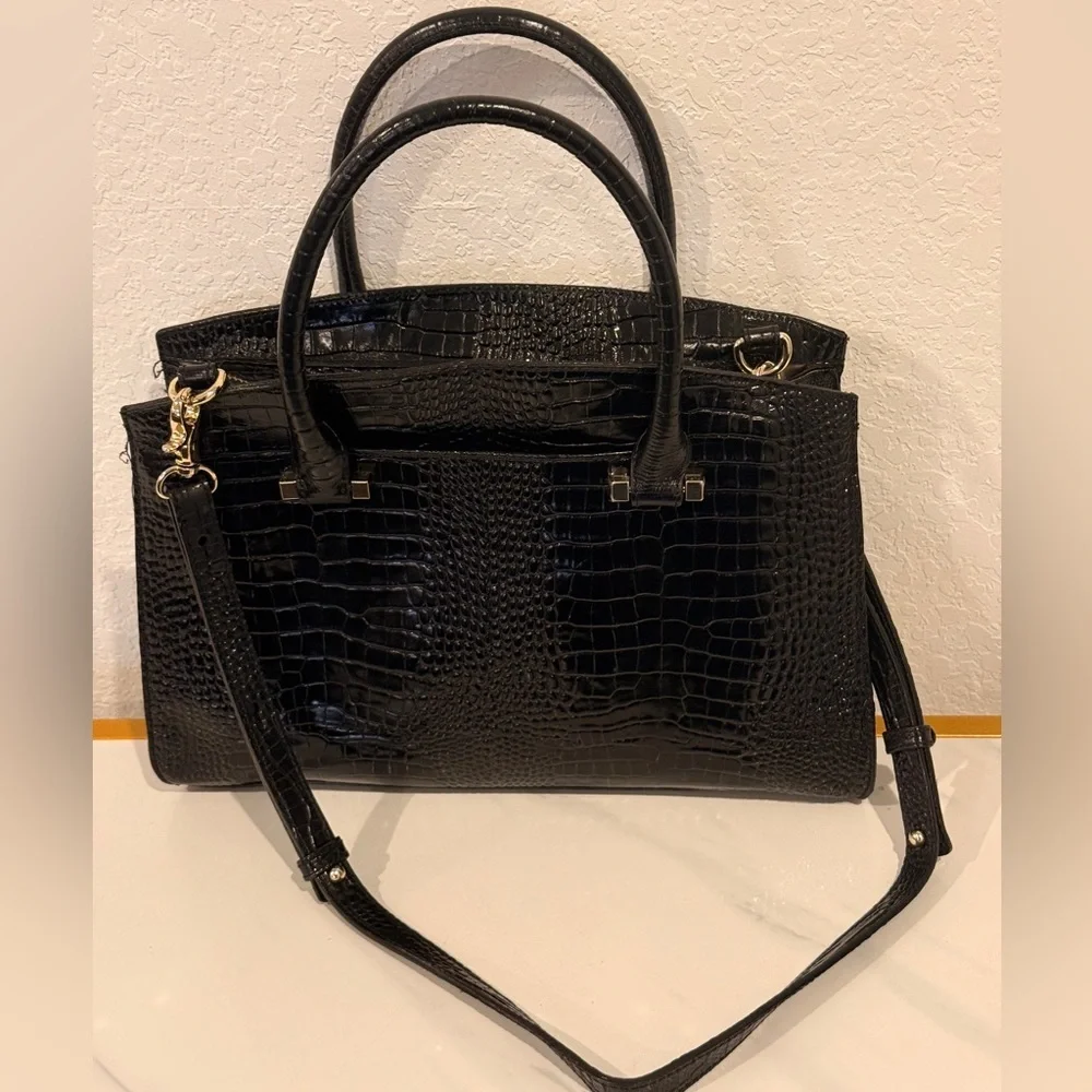 Brahmin‎ Black and Cream Satchel